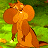 Animated contact sheet of three cartoon animal frames from a 48x48 pixel buddy icon showing a bear and squirrel in various poses against green foliage background.