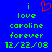 Blue background with green pixelated text reading 'i love caroline forever 12/22/08' and a red heart symbol above the word 'love'.