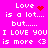 A bright pink background displays white pixelated text with red heart and sparkle symbols, cycling through animation frames showing different symbol states.