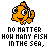 Pixelated orange fish with large eyes and red mouth appears in , text below reads 'NO MATTER HOW MANY FISH IN THE SEA,' then 'HE'LL ALWAYS BE MY NEHO' across all other frames