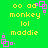 Green background with yellow text and pink square patterns; four identical arranged in a showing repeated elements