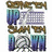 A static pixelated image with a grid of four distinct sections featuring gradient color schemes and abstract patterns.