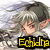 Pixelated anime-style character with long gray hair and pointed ears, wearing a white garment against a blurred background with yellow text reading "Edith" at the bottom.