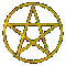 Golden pentagram within circular frame transitions through multiple orientations and aspect ratios