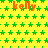 Yellow background with green star pattern and orange text 'kelly' repeated across the image, with a gray rectangular area in the bottom right corner.