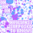 Animated pattern of repeating text fragments in blue and purple hues on a white background, with visible pixelation.