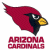 A two-frame contact sheet showing a pixelated Arizona Cardinals mascot icon on the left and green text reading "Original Icons .com" on the right against a dark background.