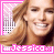 Pixelated 49x49 buddy icon featuring a smiling woman with long brown hair, pink border, and "Jessica" text at bottom in two slightly different animation frames.
