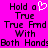 A static pixel art image with bright pink background displaying text and a heart symbol in black and white.