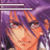 Two anime-style character portraits side-by-side, left with purple hair and orange skin tones, right with dark blue hair and grayish face, both in pixelated style.