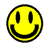 Four yellow circular icons with black outlines arranged in a on gray background, each displaying distinct facial expressions