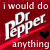 Animated Dr Pepper-themed icon with red background, repeating 'Dr Pepper' text, and changing symbols over time.