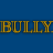 Blue background with yellow text reading 'BULLY' in pixelated block letters, each letter having a dark outline.