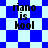 Blue and white checkered background with black text reading 'riano is kool' in four identical quadrants.