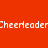 A static image divided into four quadrants with alternating red and black backgrounds, each containing the text 'Cheerleader' in white pixelated font.