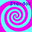 Four identical pixelated spiral patterns arranged in a , each with blue text reading "Stardoll" above it on a cyan background