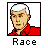 Pixelated cartoon icon of a character with white hair and red shirt, labeled "Race" below the image.