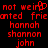 Red pixelated text on black background displays repeated phrases and names in a -like arrangement