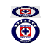 A cube-shaped icon with blue, white, and red circular patterns and a central cross symbol, shown from multiple angles in a
