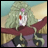 A pixelated anime-style character with long green hair and red eyes appears on the left side of a contact sheet, while the right side displays "Anime IM" text above "COM" in white pixelated font against black background.