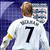 Pixelated image of a person in a white sports jersey with the number 7, viewed from behind against a blue background.