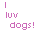 A 48x48 pixel animated contact sheet showing two frames of a pink-themed buddy icon with text and paw prints on white background.