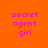 Pixelated text 'secret agent girl' in purple on orange background with yellow rectangular overlays shifting positions across frames.
