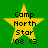Four yellow star-shaped icons with black text 'Camp North Star '08' and a small symbol on green background, two showing slight pixel distortion.