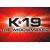 Pixelated red and orange gradient background with large black text 'K-19' and smaller gray text below, featuring a small red dot between 'K' and '19'.