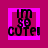 A 48x48 pixel animated buddy icon displayed in a contact sheet with three visible frames, featuring the text "im so cute!" on a magenta background with pink borders and varying transparency effects across frames.