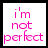 A 4x4 contact sheet of animated frames showing a pink text-based animation with the phrase "i'm not perfect but I am Free" and evolving heart symbols.