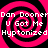 Four identical pink and black spiral patterns with white text reading "Dan Dooner U Got Me Hyptonized" arranged in a