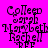 Pixelated text forms a heart shape on a bright pink background with yellow rectangular overlays, displaying names and 'bff' in a stylized font.