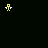 A 5x5 contact sheet of a pixel art animation featuring yellow stick figures running across rainbow-colored platforms against a black background, with "RIP" text visible in the bottom-right corner.