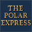 Animated sequence showing a figure walking along the roof of a train with 'THE POLAR EXPRESS' text in gold lettering on dark blue background.