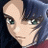 Pixelated anime-style character face with blue hair and green eyes on left, next to black background with white text "Anime IM" above smaller cursive "c0m" on right.