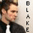 Pixelated collage of four distinct images featuring a man with short brown hair, including vertical text reading "BLAKE" on the left side and horizontal text at the bottom right.
