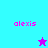 Pixelated icon with cyan and purple background sections, pink "alexis" text in each section, and a star-shaped figure changing color between frames.
