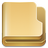A pixelated folder icon with a light brown gradient, showing a folded corner on the right side and a shadowed base against a gray background.