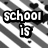 Black-and-white pixelated text on diagonal striped background with scattered heart shapes, displaying phrases about school practice.