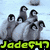 Animated sequence showing penguin family groupings with text overlays on snowy background.
