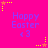 Bright pink background with repeating 'Happy Easter' text and heart symbols in blue, yellow, and orange.