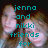 Pixelated image with teal text overlay reading 'jenna and nikki friends for' over a blurred background of two people.