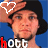 A 3x3 contact sheet of an animated AIM buddy icon showing a person with dark hair and beard saluting against a blue background, with the word "hott" in varying colors across frames.