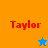 Four display the name 'Taylor' in red pixelated text with two star icons on orange and blue backgrounds