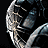 Animated contact sheet showing a character's head in motion with metallic 3D text elements on black background