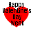 Red heart-shaped icon with black text 'Happy Valentine's Day Week' overlaid, displayed in four variations with differing pixelation and clarity.