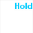 Blue pixelated text "Hold My Hand..." appears above a grayscale image of two hands holding, with an ampersand symbol and partial text overlay.
