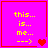 Four identical pink square with red borders display yellow text 'this... is... me...' and a right-pointing arrow, each showing different heart symbols