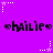 Purple background with repeated pixelated text 'chailie' and star-shaped animations in white and purple.